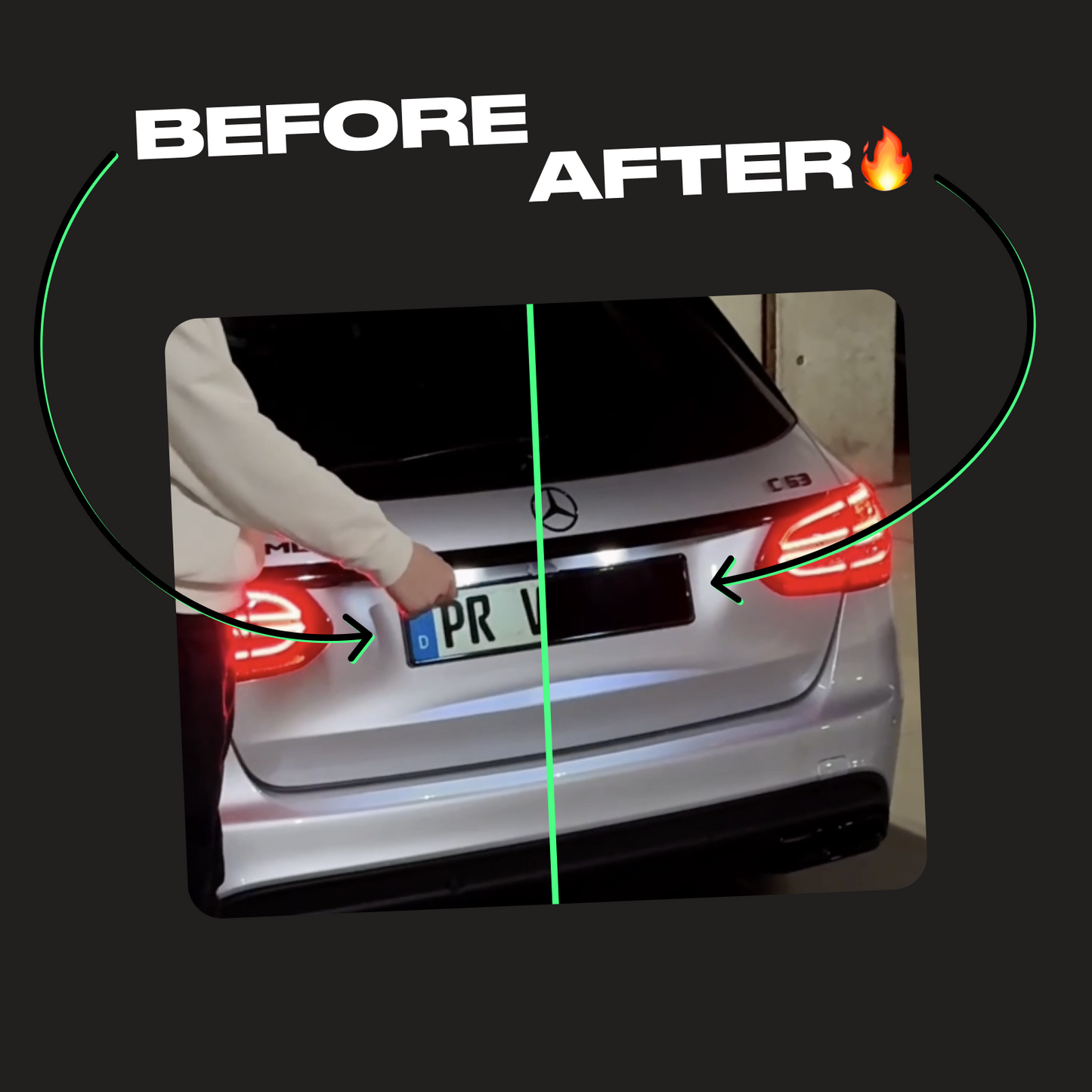 Alite Blackout License Plate Hider - Front and Rear kit (EU version)
