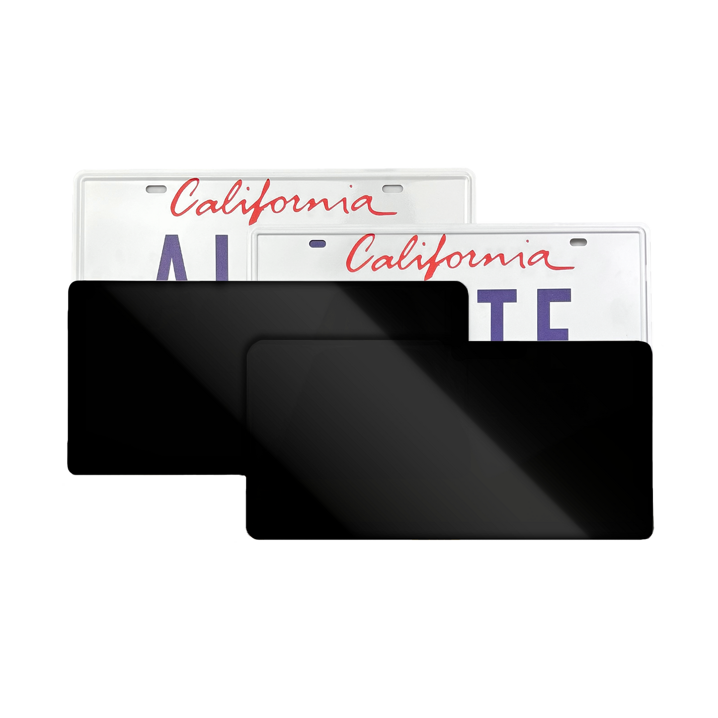 Alite Blackout License Plate Hider - Front and Rear kit (US version)