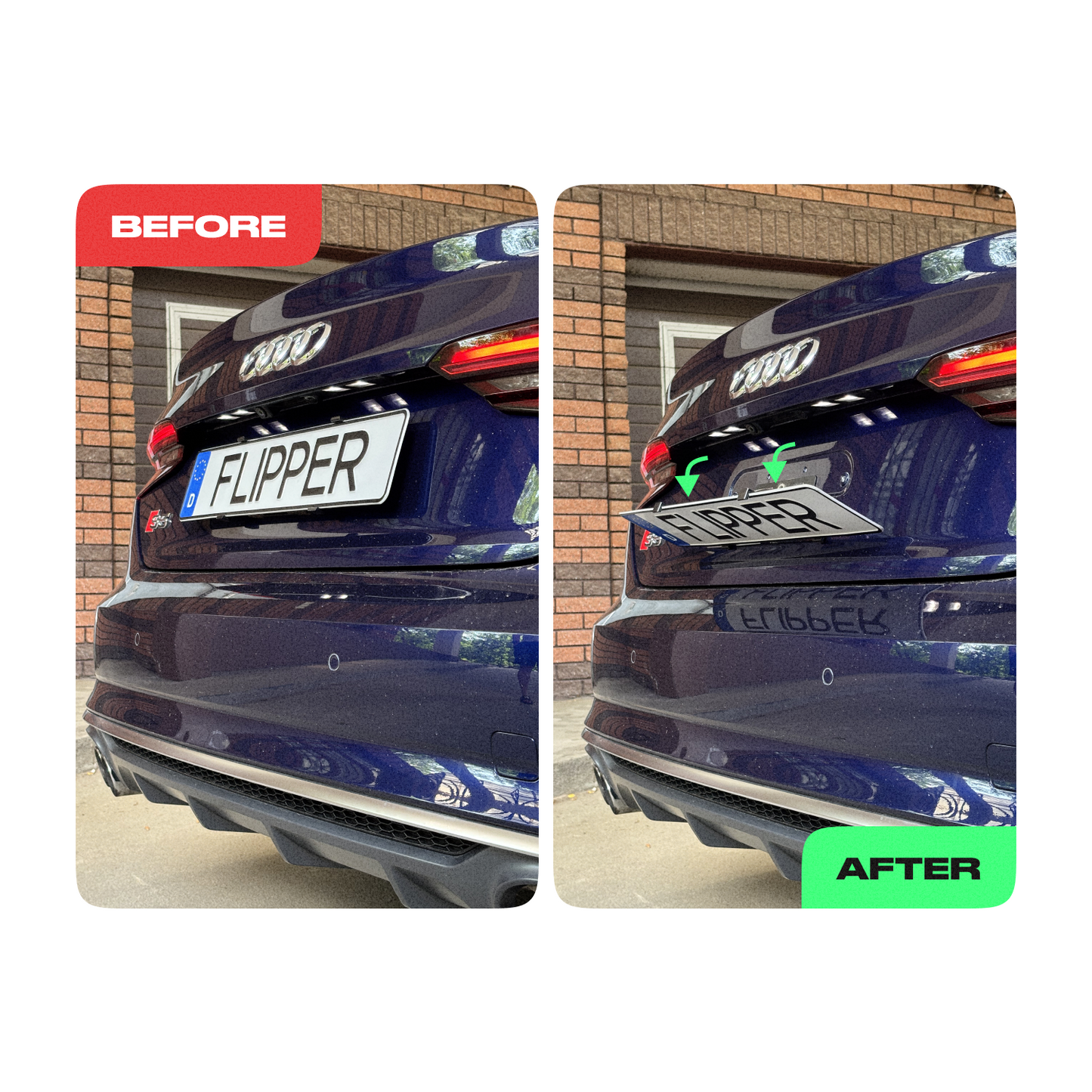 Alite Flipper™ Folding frame for rear license plate (on a cable) - Alite