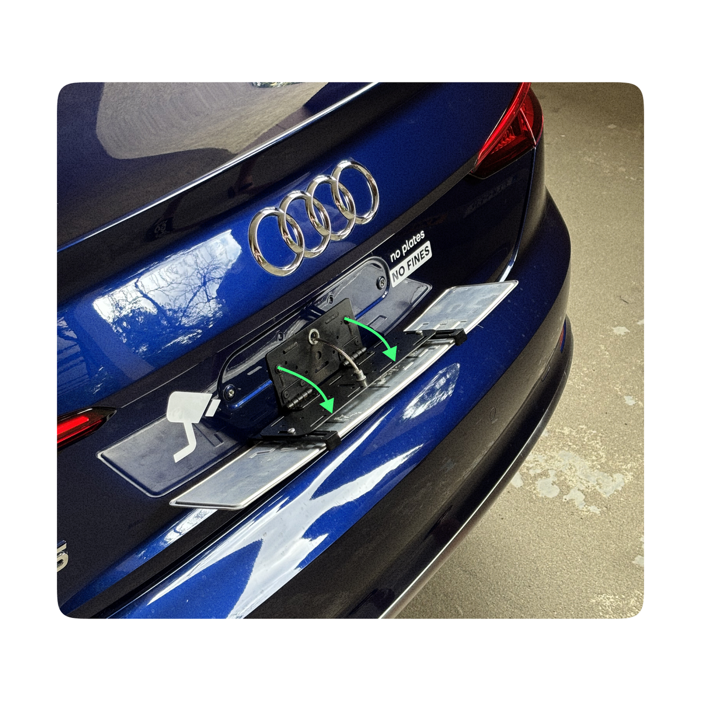 Alite Flipper™ Folding frame for rear license plate (on a cable) - Alite