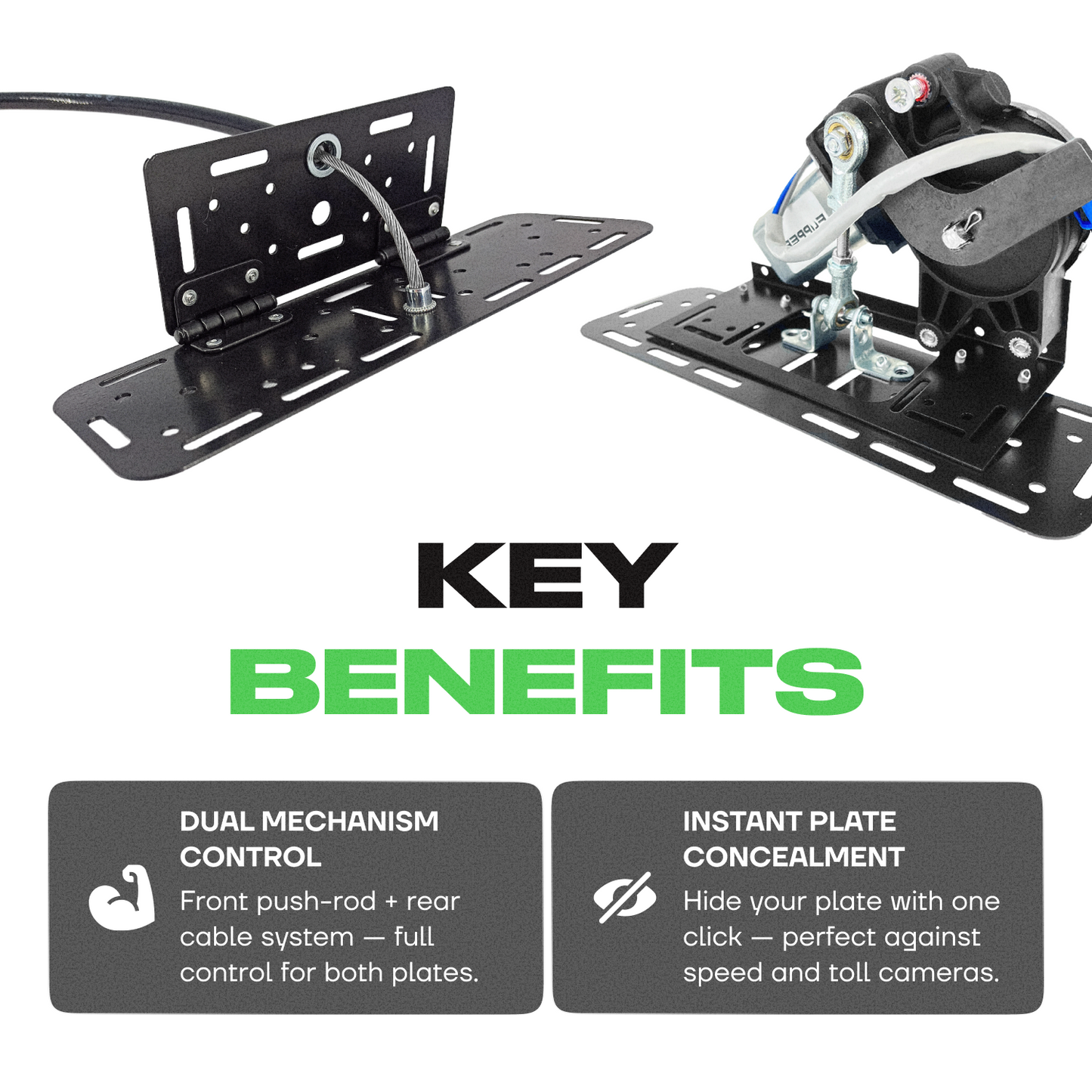 Alite Flipper™ Folding frame for both license plates