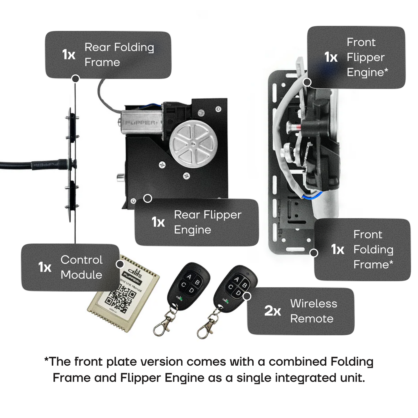 Alite Flipper™ Folding frame for both license plates