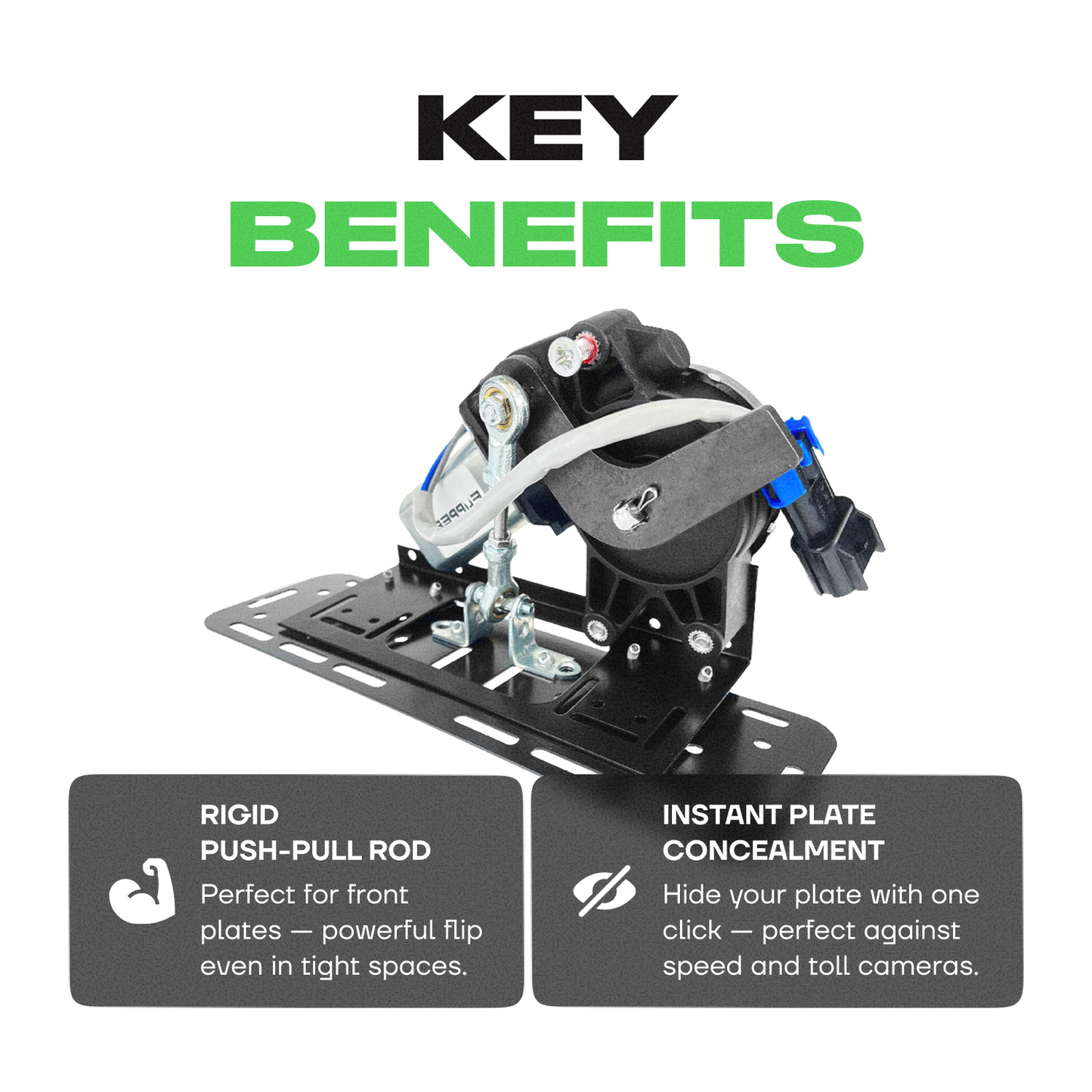 Alite Flipper™ Folding frame for front license plate (hard traction) - Alite