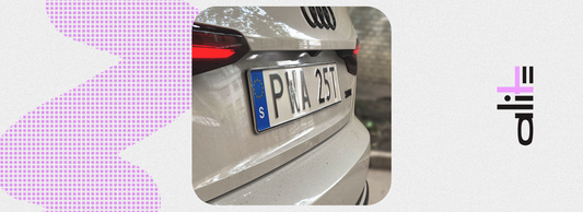 Frameless license plate
