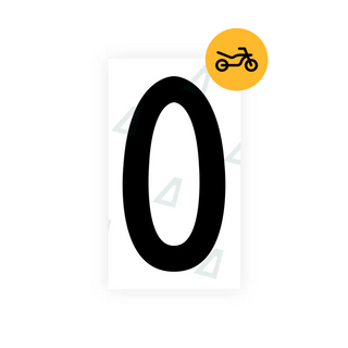 Alite Nanofilm for Switzerland Moto license plates - Symbol "0"