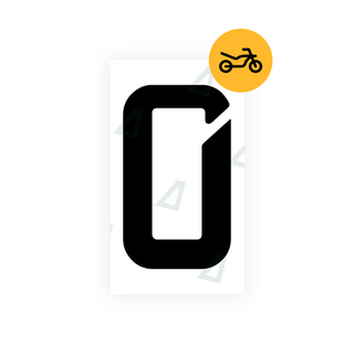 Alite Nanofilm for Cyprus moto license plates - Symbol "0" - Alite