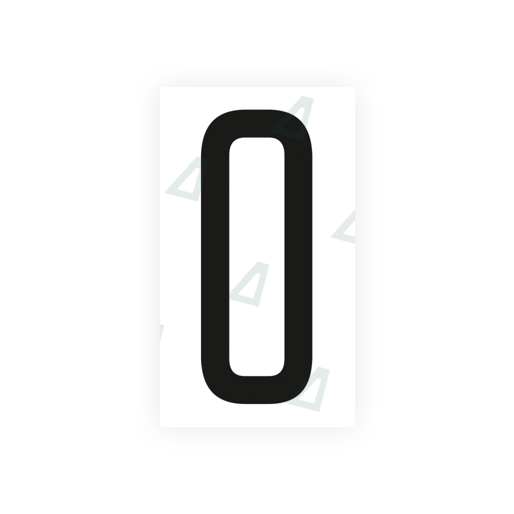 Nanofilm Ecoslick™ for US (Ohio 2013) license plates - Symbol "0"