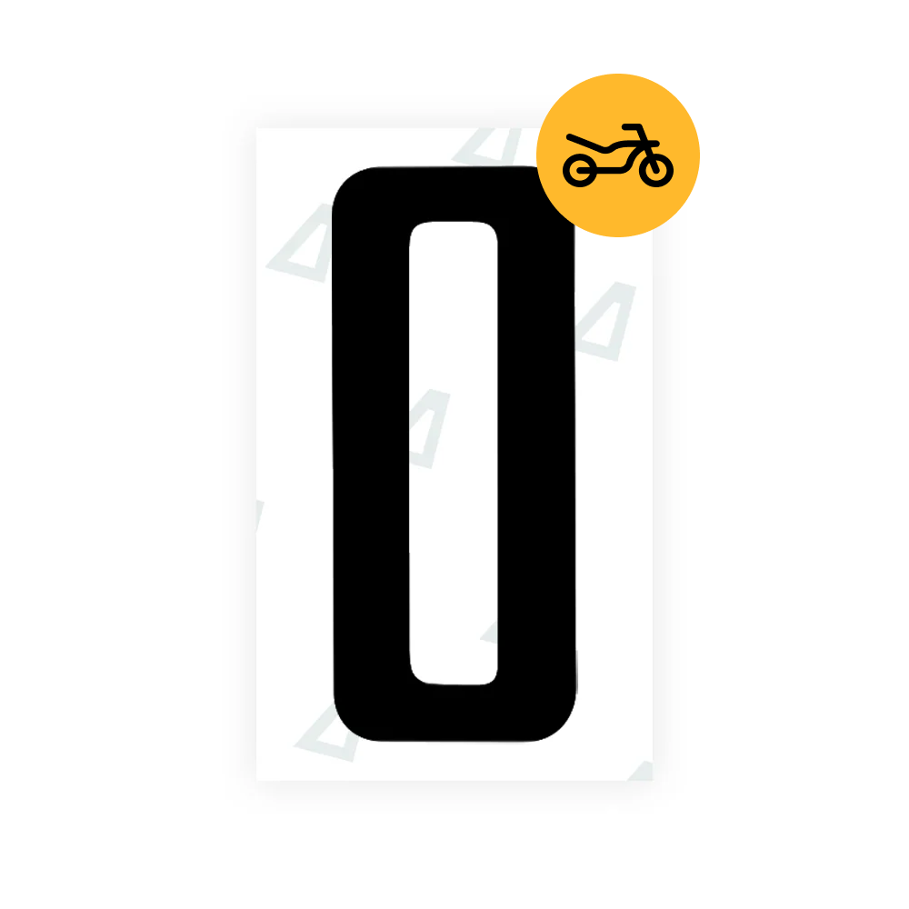 Alite Nanofilm for US (Nevada) Moto license plates - Symbol "0" - Alite