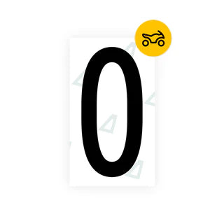 Nanofilm Ecoslick™ for US (South Carolina) Moto license plates - Symbol "0"