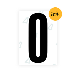 Alite Nanofilm for US (Georgia 2012 - Square) Moto license plates - Symbol "0"