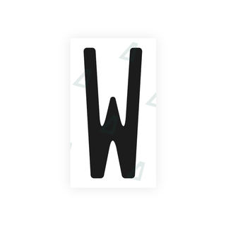 Nanofilm Ecoslick™ for CA (Ontario) license plates - Symbol "W"