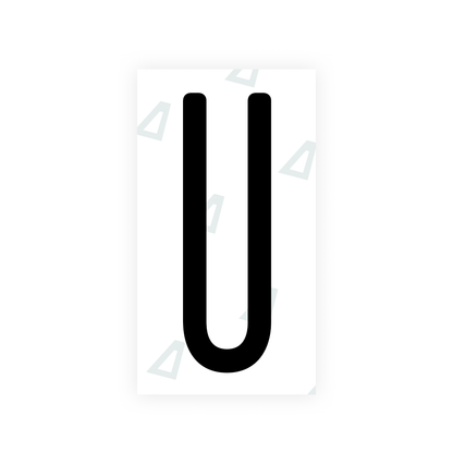 Nanofilm Ecoslick™ for US (New York 2010) license plates - Symbol "U"