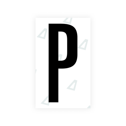 Nanofilm Ecoslick™ for US (Texas) license plates - Symbol "P"