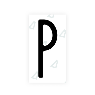 Nanofilm Ecoslick™ for US (New York 2010) license plates - Symbol "P"