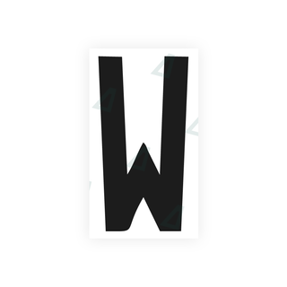 Nanofilm Ecoslick™ for italian license plates - Symbol "W"