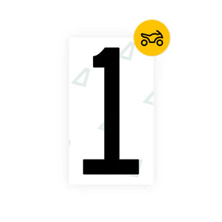 Nanofilm Ecoslick™ for US (South Carolina) Moto license plates - Symbol "1"