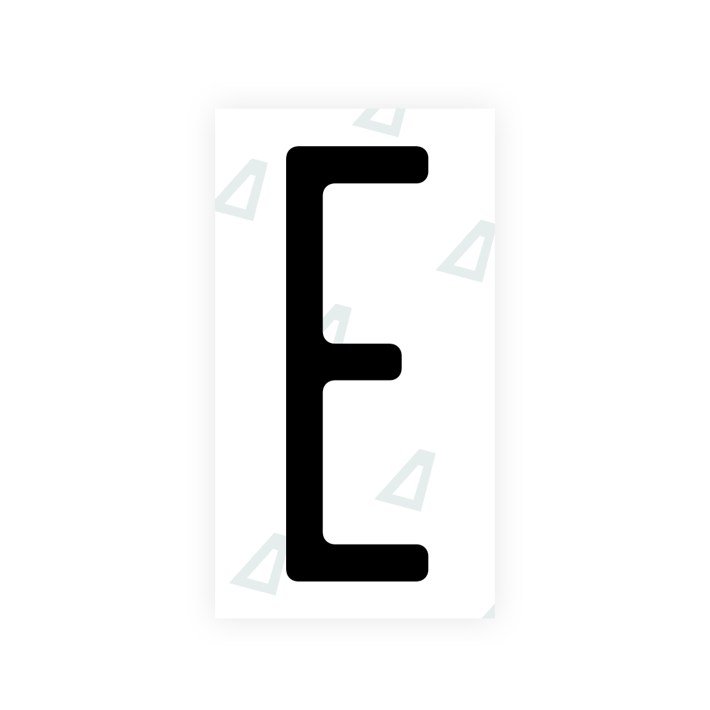 Nanofilm Ecoslick™ for US (New York 2020) license plates - Symbol "E"