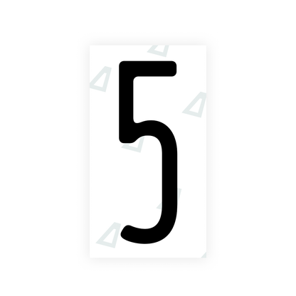 Nanofilm Ecoslick™ for US (New York 2020) license plates - Symbol "5"