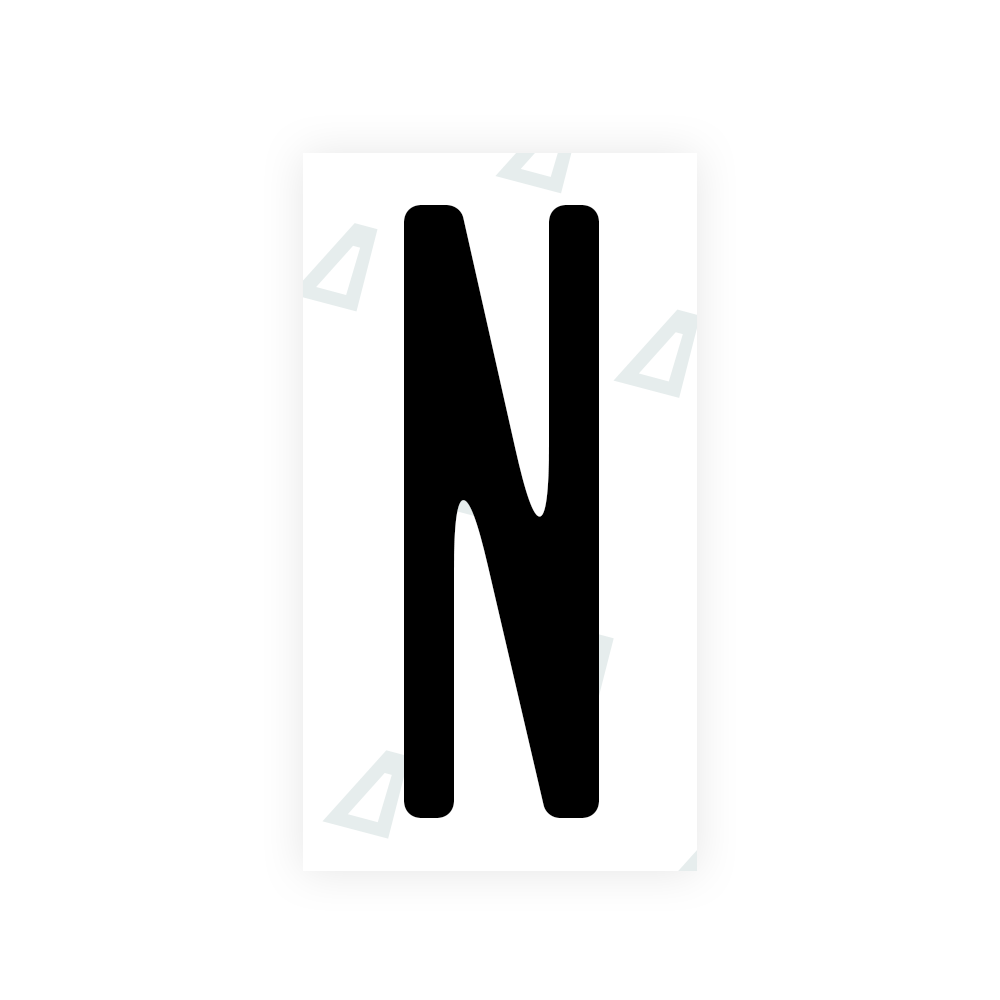 Nanofilm Ecoslick™ for US (New York 2010) license plates - Symbol "N"