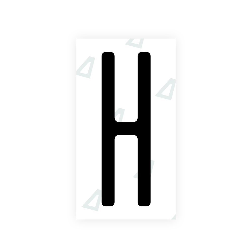 Nanofilm Ecoslick™ for US (New York 2020) license plates - Symbol "H"