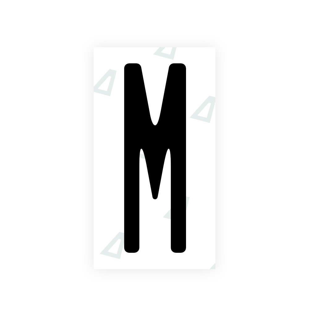 Nanofilm Ecoslick™ for US (New York 2010) license plates - Symbol "M"