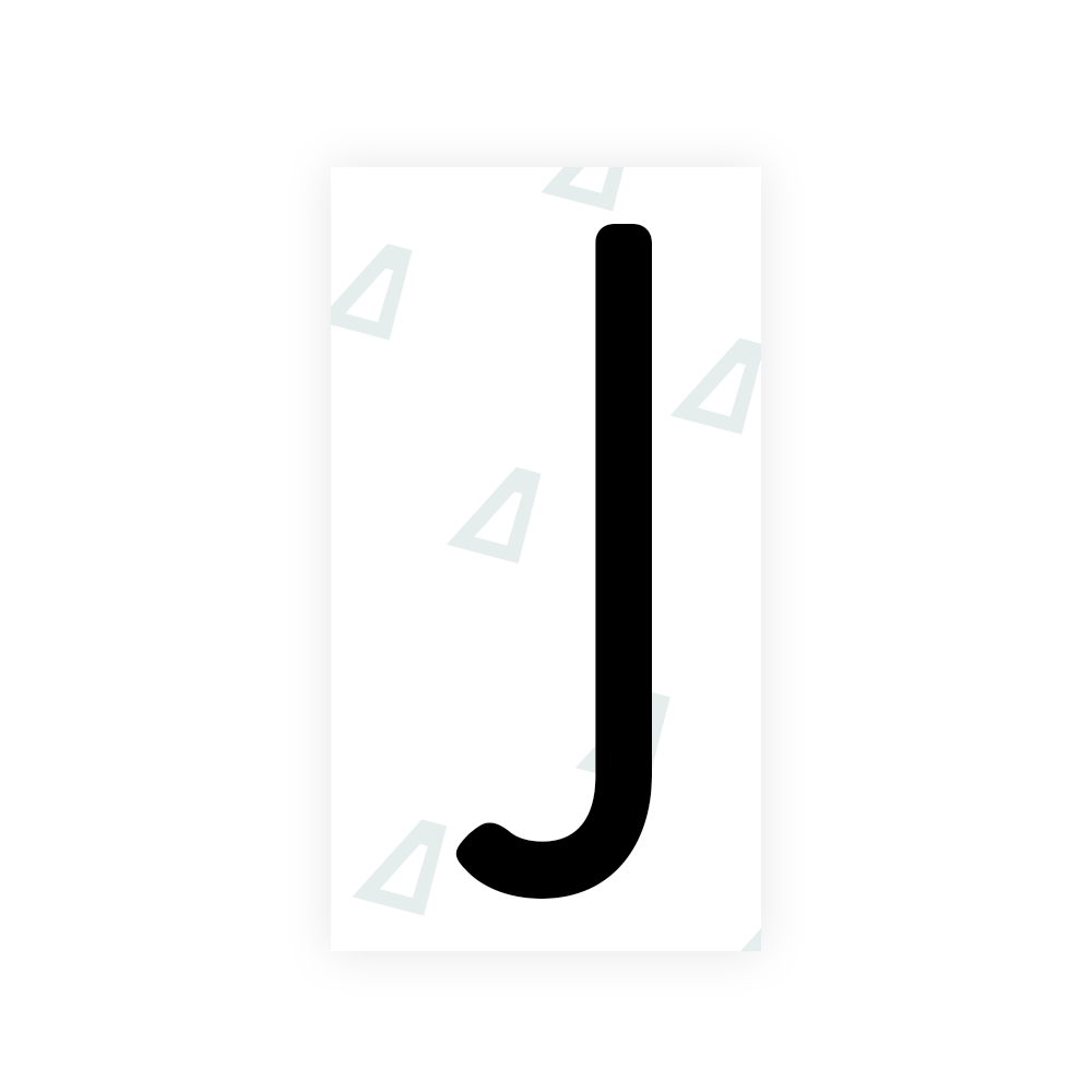 Nanofilm Ecoslick™ for US (New York 2020) license plates - Symbol "J"