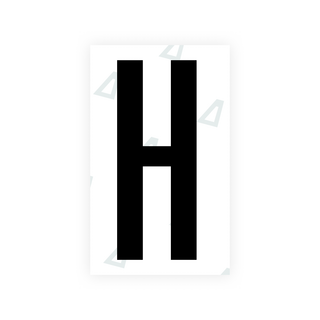 Nanofilm Ecoslick™ for US (Texas) license plates - Symbol "H"