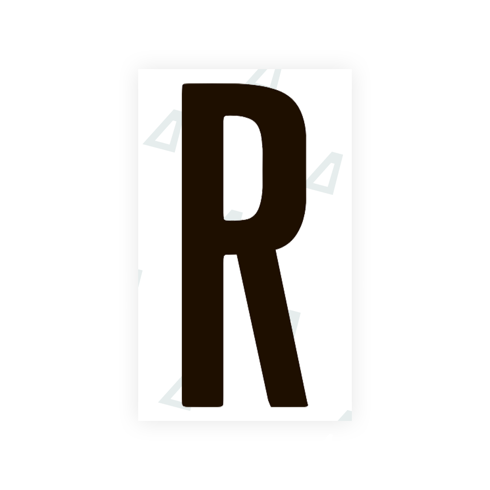 Nanofilm Ecoslick™ for US (Texas) license plates - Symbol "R"