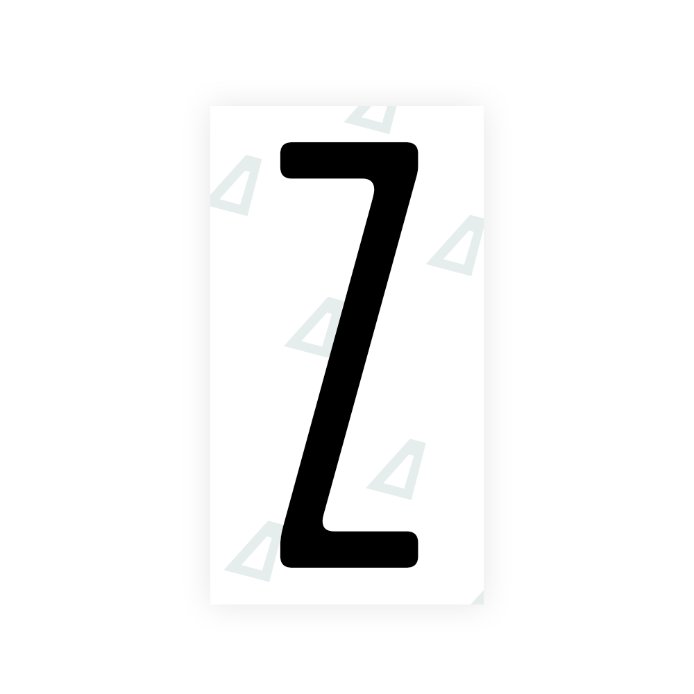 Nanofilm Ecoslick™ for US (New York 2010) license plates - Symbol "Z"