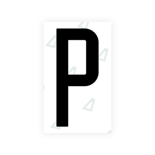 Nanofilm Ecoslick™ for US (Alabama) license plates - Symbol "P"