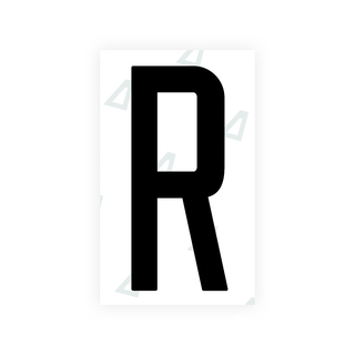 Nanofilm Ecoslick™ for US (Alabama) license plates - Symbol "R"