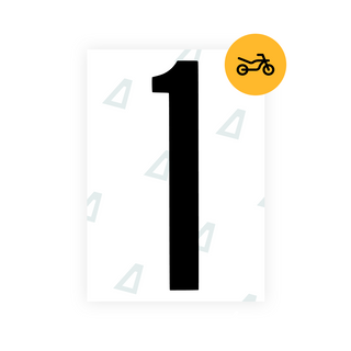 Alite Nanofilm for US (Georgia 2012 - Round) Moto license plates - Symbol "1"