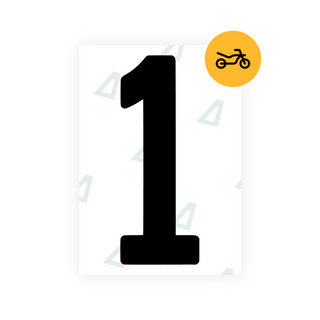 Alite Nanofilm for US (Georgia 2012 - Square) Moto license plates - Symbol "1"