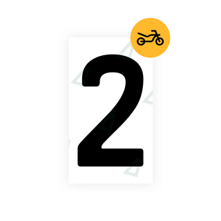 Alite Nanofilm for Cyprus moto license plates - Symbol "2" - Alite