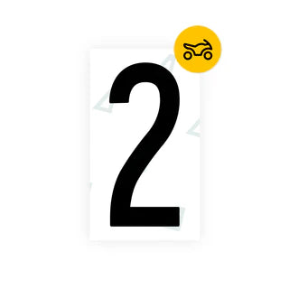 Nanofilm Ecoslick™ for US (South Carolina) Moto license plates - Symbol "2"