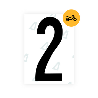 Alite Nanofilm for US (Georgia 2012 - Round) Moto license plates - Symbol "2"