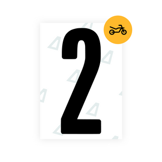 Alite Nanofilm for US (Georgia 2012 - Square) Moto license plates - Symbol "2"