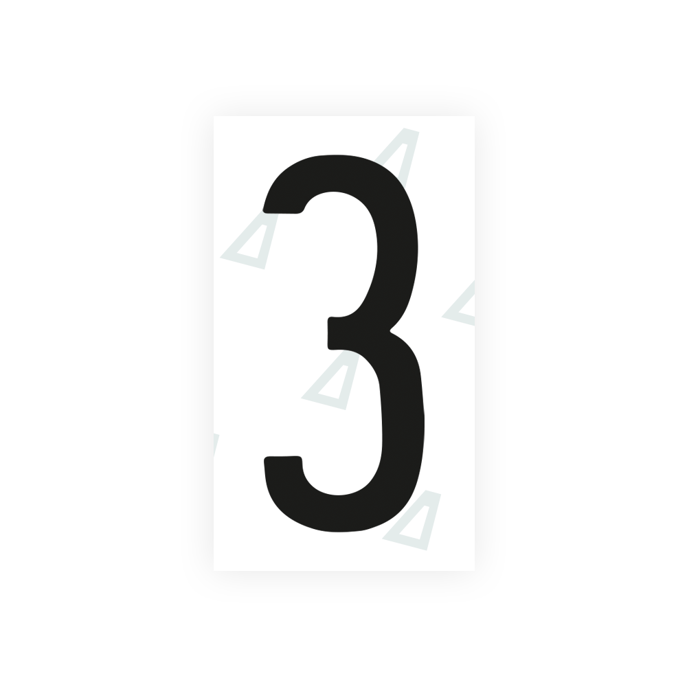 Nanofilm Ecoslick™ for mexican license plates - Symbol "3"