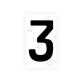 Nanofilm Ecoslick™ für deutsche Nummernschilder - Symbol "3"