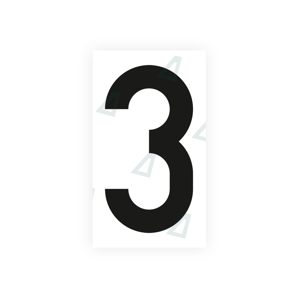 Nanofilm Ecoslick™ for czech license plates - Symbol "3"