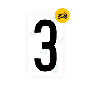 Nanofilm Ecoslick™ for US (South Carolina) Moto license plates - Symbol "3"