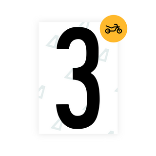 Alite Nanofilm for US (Georgia 2012 - Round) Moto license plates - Symbol "3"