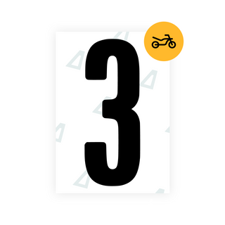 Alite Nanofilm for US (Georgia 2012 - Square) Moto license plates - Symbol "3"
