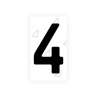 Nanofilm Ecoslick™ für deutsche Nummernschilder - Symbol "4"