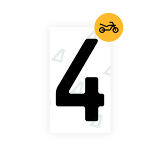 Alite Nanofilm for Cyprus moto license plates - Symbol "4" - Alite