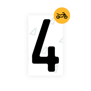Alite Nanofilm for Switzerland Moto license plates - Symbol "4"