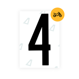 Alite Nanofilm for US (Georgia 2012 - Round) Moto license plates - Symbol "4"