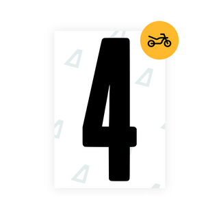 Alite Nanofilm for US (Georgia 2012 - Square) Moto license plates - Symbol "4"