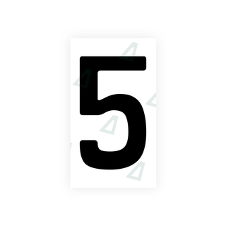 Nanofilm Ecoslick™ für deutsche Nummernschilder - Symbol "5"