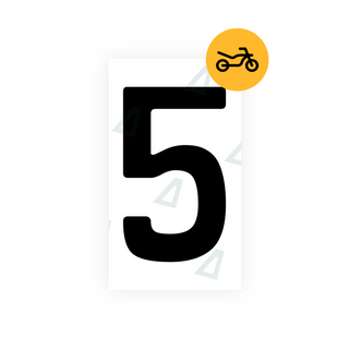 Alite Nanofilm for Cyprus moto license plates - Symbol "5" - Alite